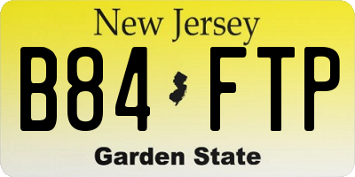 NJ license plate B84FTP