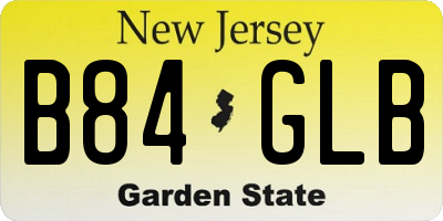 NJ license plate B84GLB