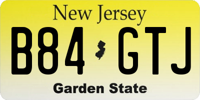 NJ license plate B84GTJ