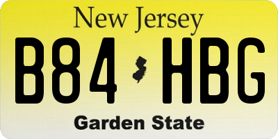 NJ license plate B84HBG