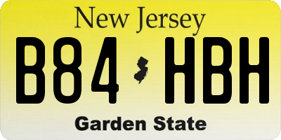 NJ license plate B84HBH