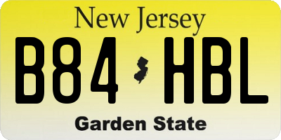 NJ license plate B84HBL
