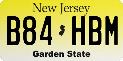 NJ license plate B84HBM