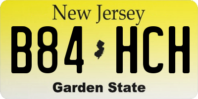 NJ license plate B84HCH
