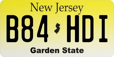 NJ license plate B84HDI