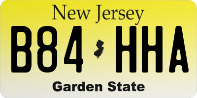 NJ license plate B84HHA