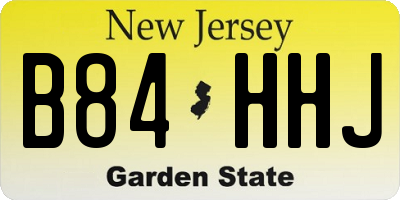 NJ license plate B84HHJ