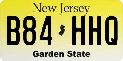 NJ license plate B84HHQ