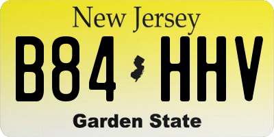 NJ license plate B84HHV