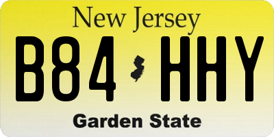 NJ license plate B84HHY
