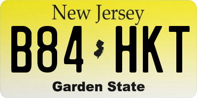 NJ license plate B84HKT