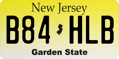 NJ license plate B84HLB