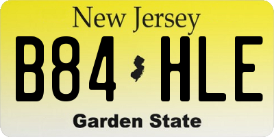 NJ license plate B84HLE