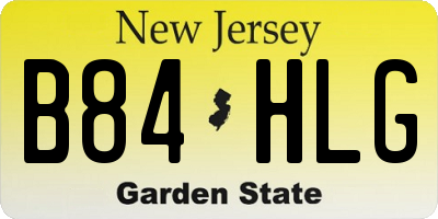 NJ license plate B84HLG