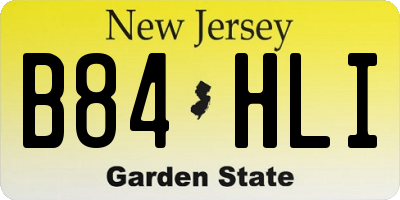 NJ license plate B84HLI