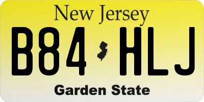 NJ license plate B84HLJ