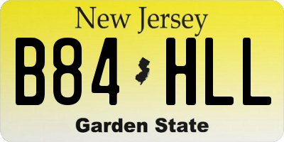 NJ license plate B84HLL