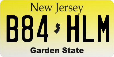 NJ license plate B84HLM