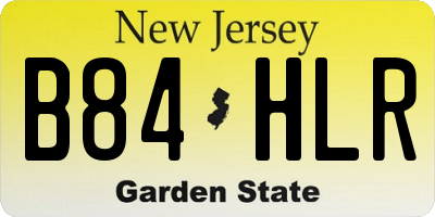NJ license plate B84HLR