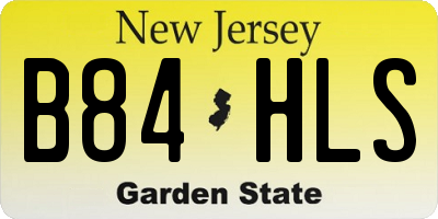 NJ license plate B84HLS