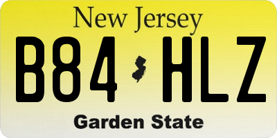 NJ license plate B84HLZ