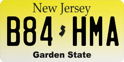 NJ license plate B84HMA