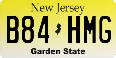 NJ license plate B84HMG