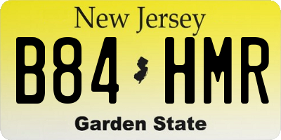 NJ license plate B84HMR