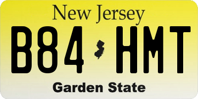 NJ license plate B84HMT