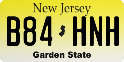NJ license plate B84HNH
