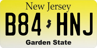NJ license plate B84HNJ