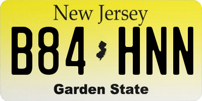 NJ license plate B84HNN