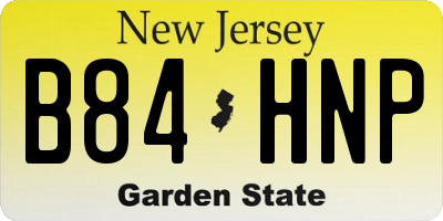 NJ license plate B84HNP