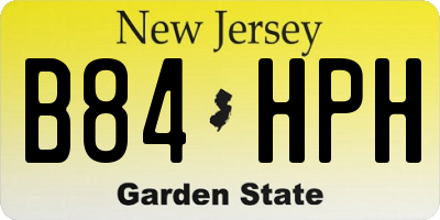 NJ license plate B84HPH