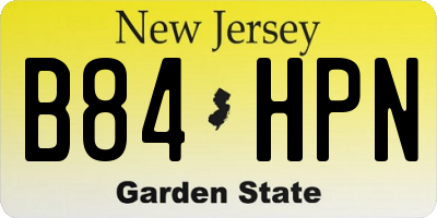 NJ license plate B84HPN