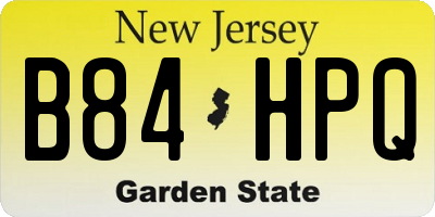 NJ license plate B84HPQ