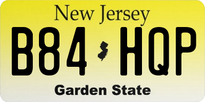 NJ license plate B84HQP