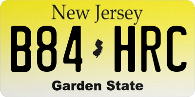 NJ license plate B84HRC