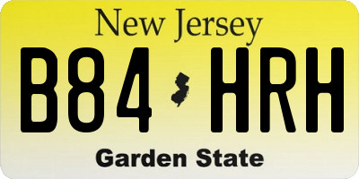 NJ license plate B84HRH