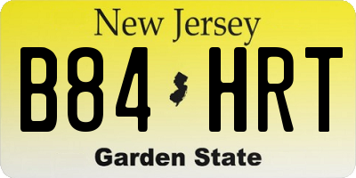 NJ license plate B84HRT