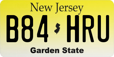NJ license plate B84HRU