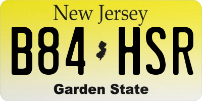 NJ license plate B84HSR