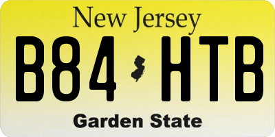 NJ license plate B84HTB