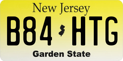 NJ license plate B84HTG