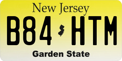 NJ license plate B84HTM