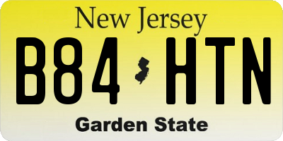 NJ license plate B84HTN