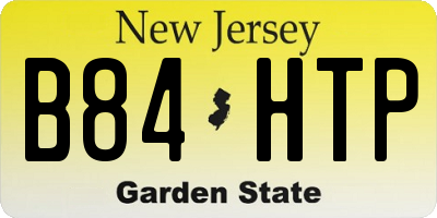 NJ license plate B84HTP