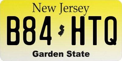 NJ license plate B84HTQ