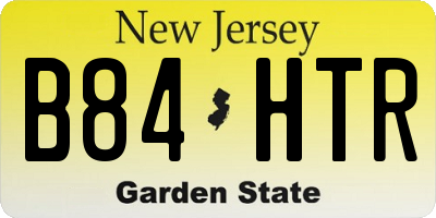 NJ license plate B84HTR