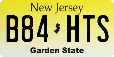NJ license plate B84HTS